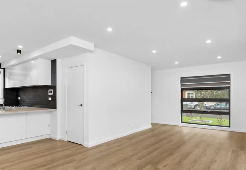 Modern living room with fresh paint and stylish decor